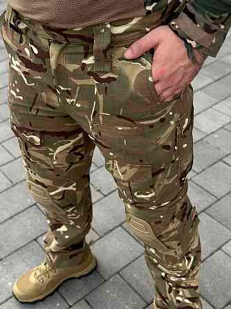 Чоловічі літні армійські штани мультикам  ріп стоп ,  штурмові штани з наколінниками для зсу Львів