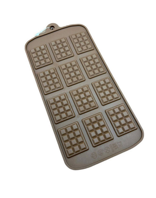 Форма силіконова на 12 виробів 19 х 11 см Плитка  для шоколаду, антипригарна,можна в морозилку та духовку Одеса - фото 3