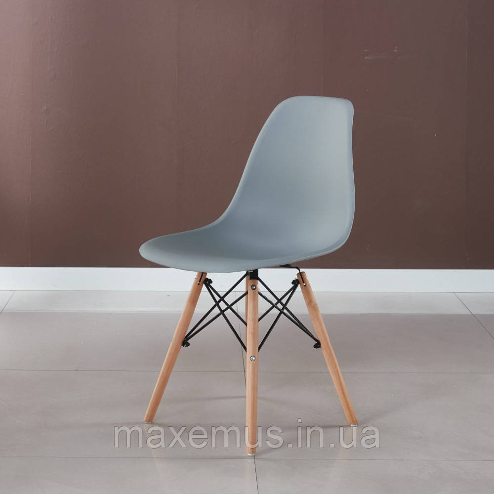 Крісло кухонне для дому та кафе В-173 обідній стілець зі спинкою сучасний стілець для кухні сірий Мостиська - фото 1