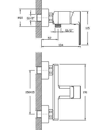 Змішувач для душа Haiba Kubus 003   ( HB0797 ) 28833 Харьков