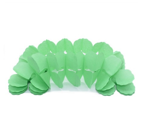 Гирлянда гармошка бумажная 3 м 16 на 11 см салатовый Киев - изображение 1