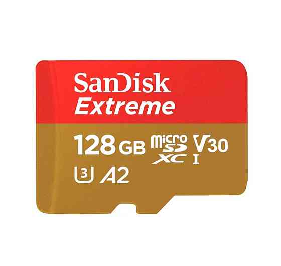 microSDXC (UHS-1 U3) SanDisk Extreme For Action Cams and Drones A2 128Gb class 10 V30 (R190MB/s,W90MB/s) (adapter) Київ