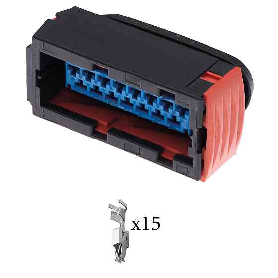 Разьем коннектор 15-кон., Фара Головного Света,  144980-1,   Франция универс., Освещение, Citroen, Peugeot Киев