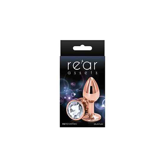 Анальная пробка NS Novelties Rear Assets - Rose Gold - Small - Clear Sex Aura Киев