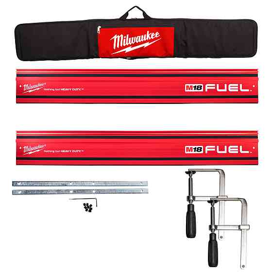 Набір напрямних алюмінієвих шин для дискових ручних пил MILWAUKEE, GR-KIT (шини GR 1400 х 2шт, сполучні Одеса