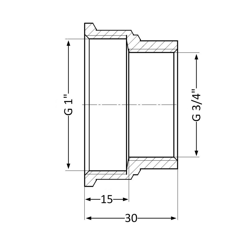 Муфта Thermo Alliance Standart 3/4"х1" ВР SD4052025 Київ - фото 2