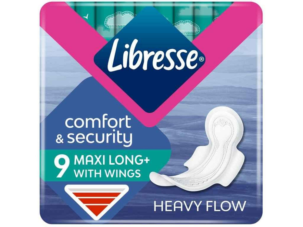 Прокл гіг Maxi Long wing sw 9шт 5крап ТМ Libresse   Solmir Київ - фото 1