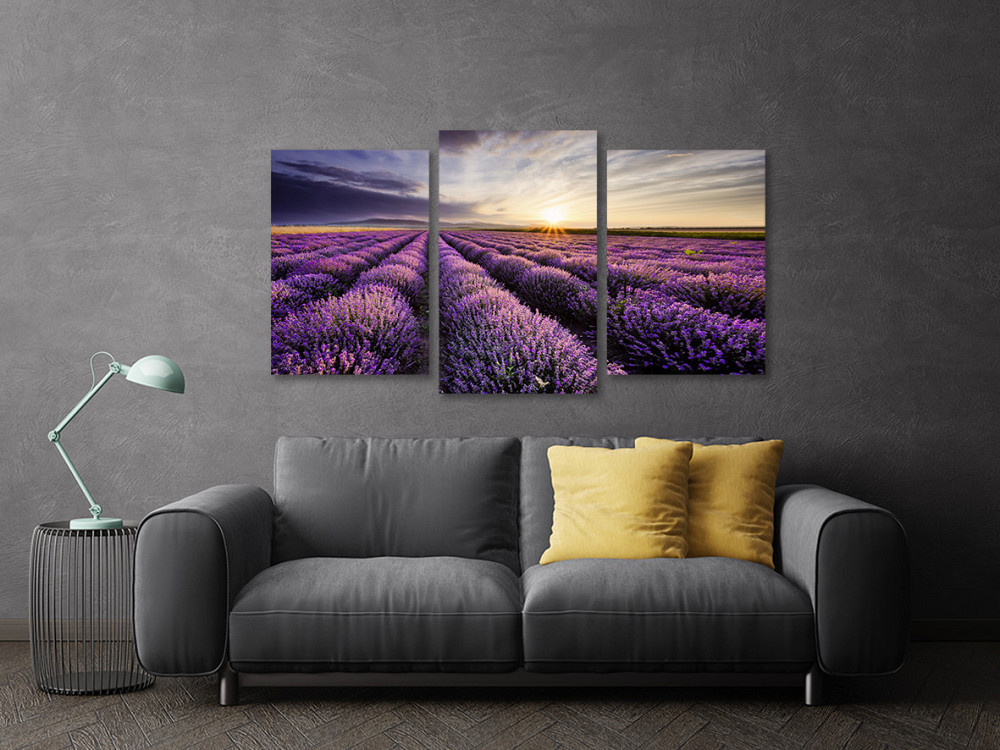 Модульна картина у вітальню/ спальню Лавандове Поле  Art-634_3 70x130 см Київ - фото 3
