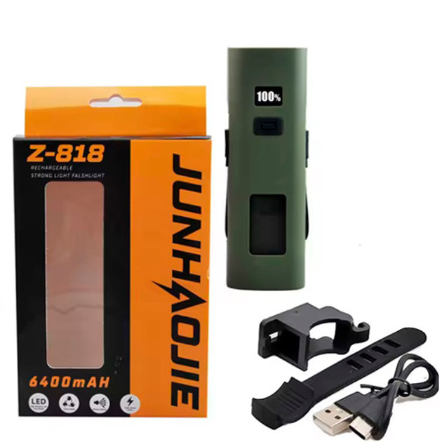 Велоліхтар з водозахистом і зарядкою Z818-2x3W+COB (white+red), Фара алюмінієва велосипедна DU-61 Львів - фото 2