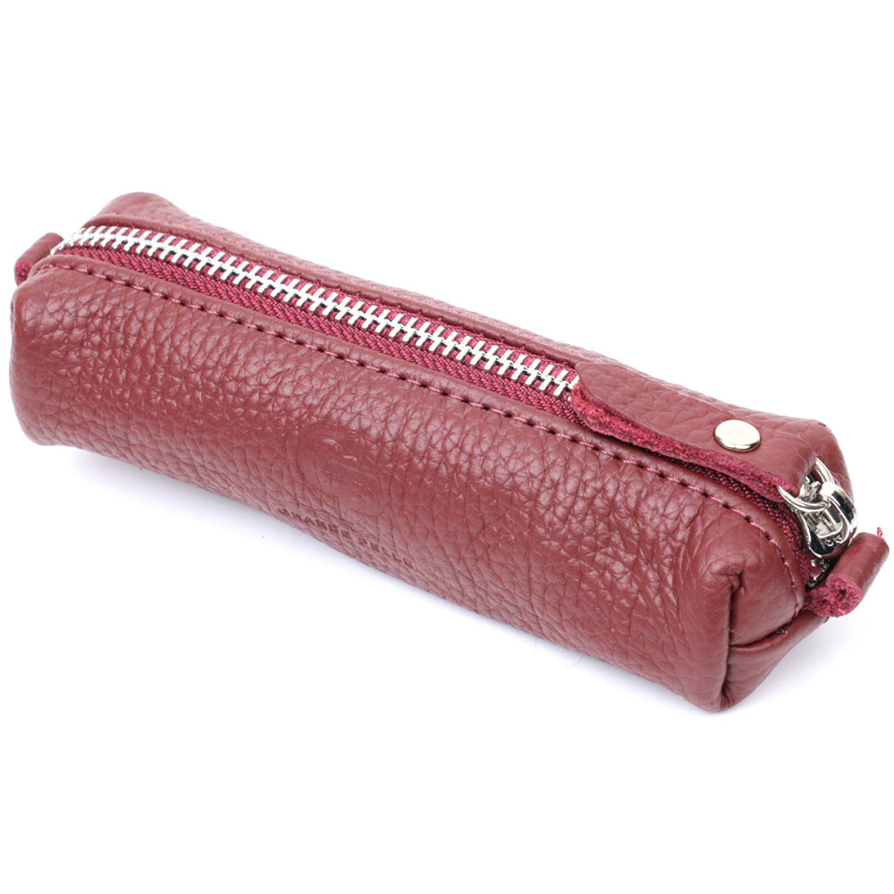 Надежная кожаная ключница GRANDE PELLE 11667 Бордовый Киев - изображение 9