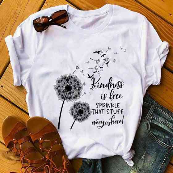 Футболка женская с принтом  44 Белая 2634325150 Днепр