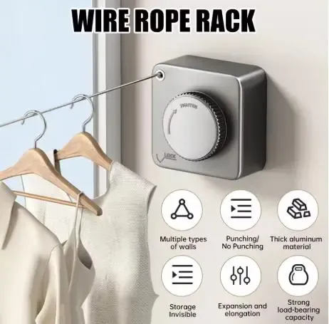 Складная настенная сушилка для белья / Сушилка-трос настенная Коломыя