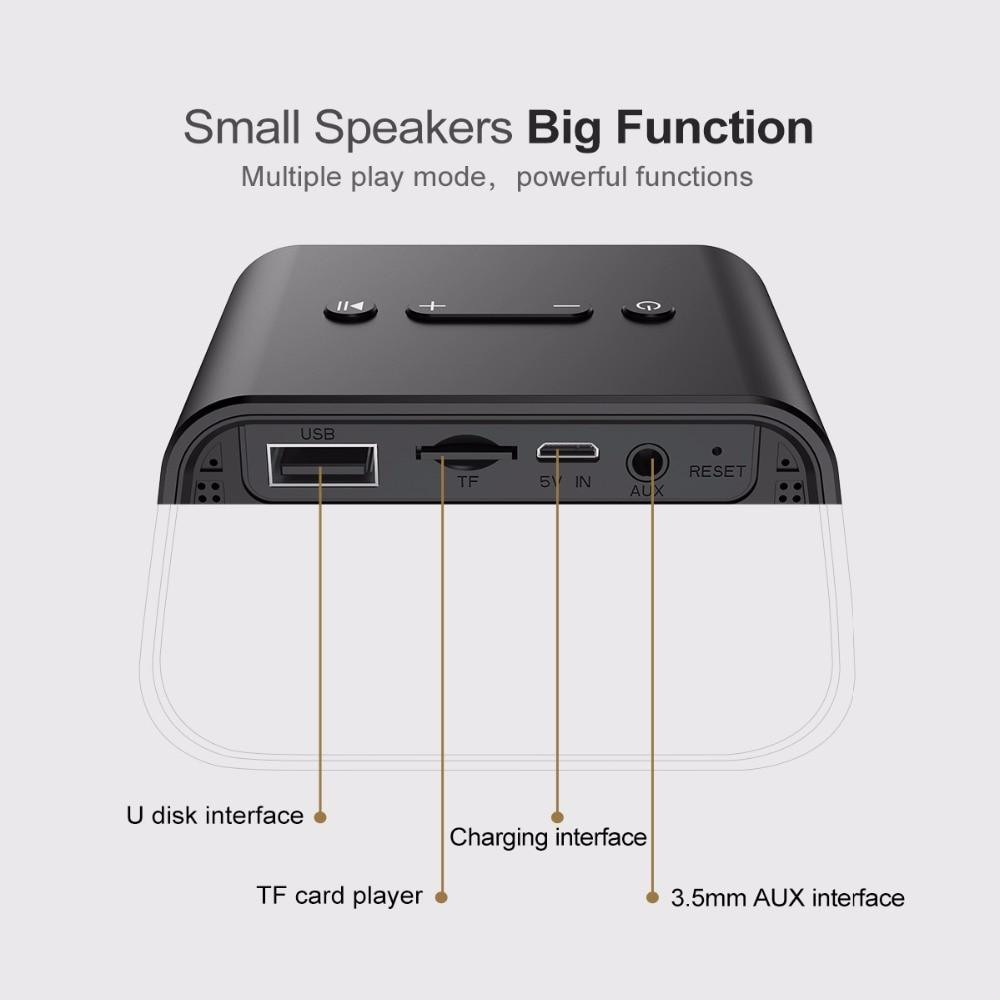 Bluetooth колонка Baseus Encok E02 NGE02-01 (Чорна) вітрина Николаев - изображение 8