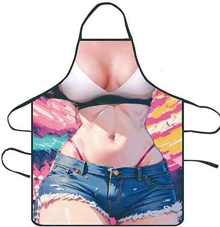 Фартух з приколом для жінок в шортах 80 на 60 см різнобарвний Київ