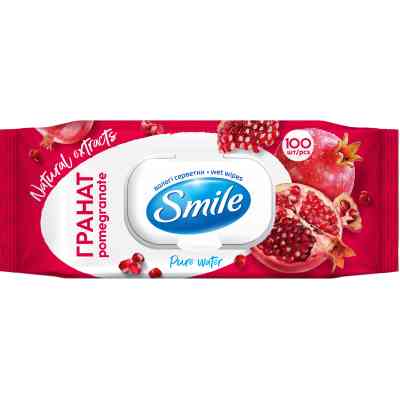 Вологі серветки Smile Daily Гранат 100 шт. (4823071656916) Вінниця
