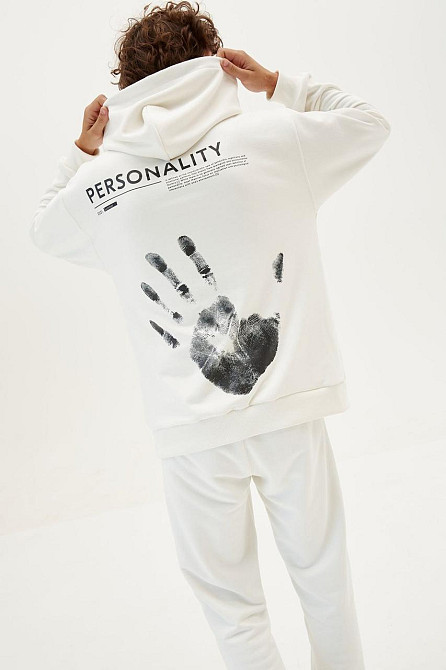 Худі, біла толстовка чоловіча, світшот 2711253615 розмір 42 Дніпро - фото 1
