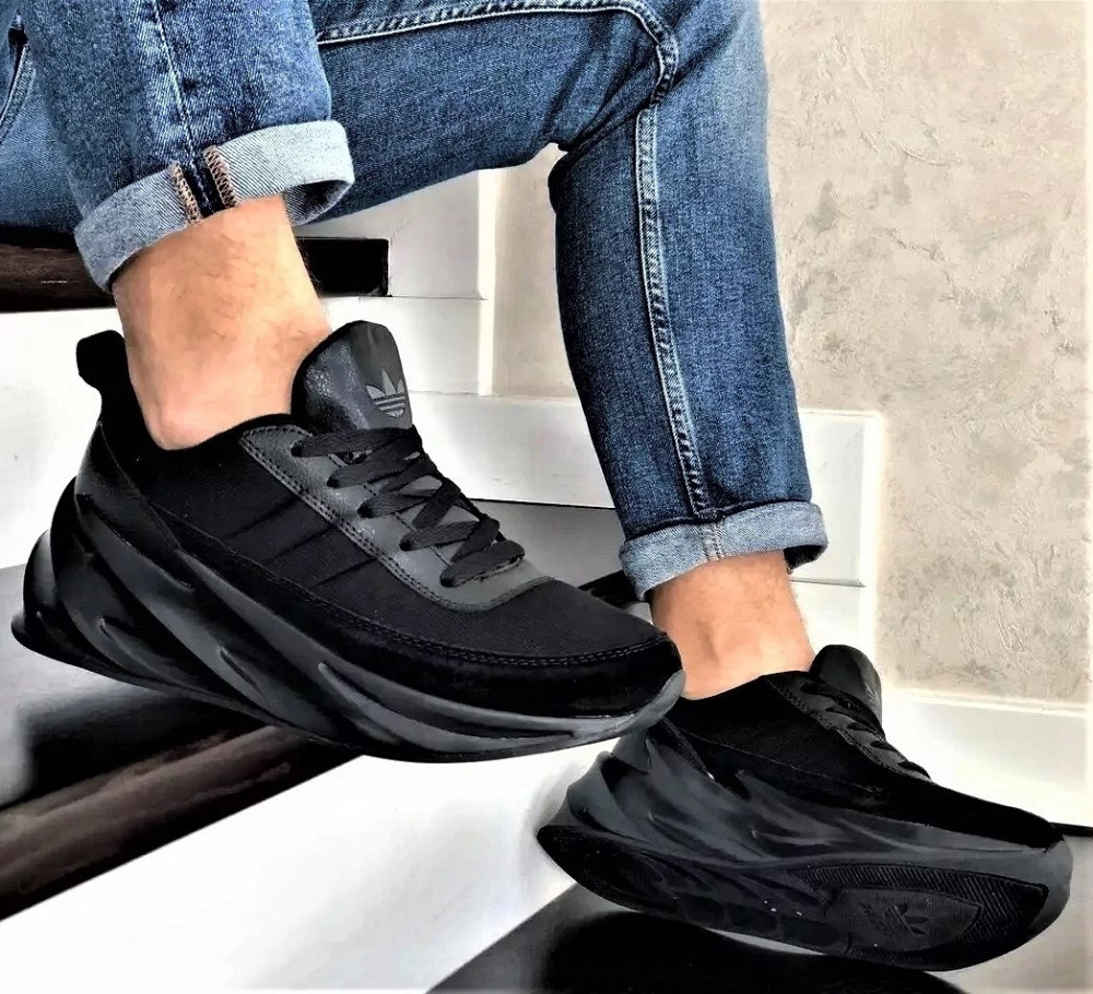 Кроссовки Adidas $harks Мужские Адидас Акулы Черные (размеры: 41,42,43,44,45) Видео Обзор - 34-3 Днепр - изображение 9