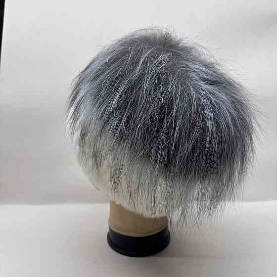 Шапка хутряна жіноча з Rex прикрашена чорнобуркою Тіфані Білий Харків