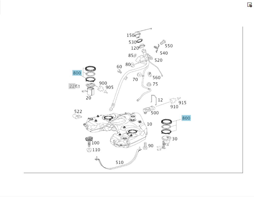 Mercedes-Benz  A1644700230 Комплект кріплення паливного насоса ML W164 R-class short W251 ML/GLE W166 GLE Coupe C292 GL X164 GL/GLS X166 R-class long  Одеса - фото 1