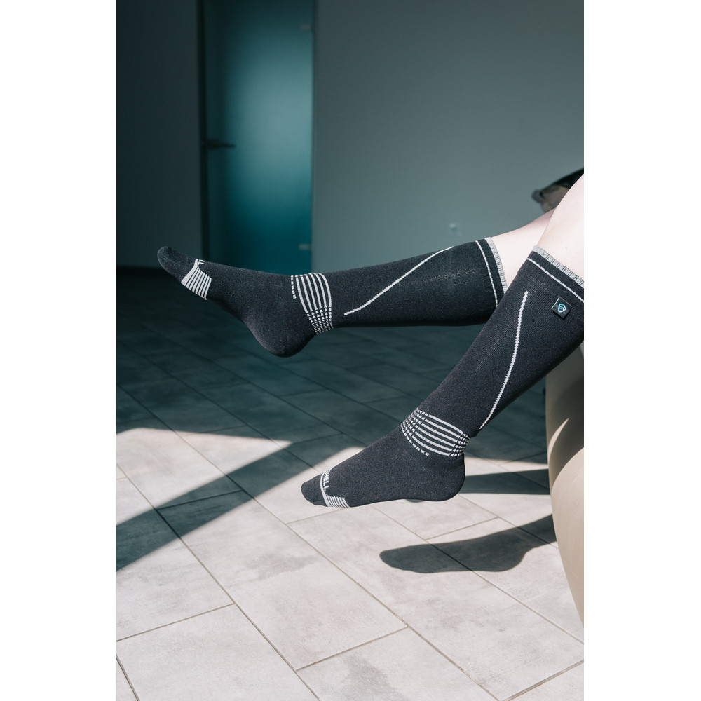 Водонепроникні шкарпетки Dexshell Longlite Socks 2.0, сірі полоски, розмір S (36-38) Рівне - фото 10