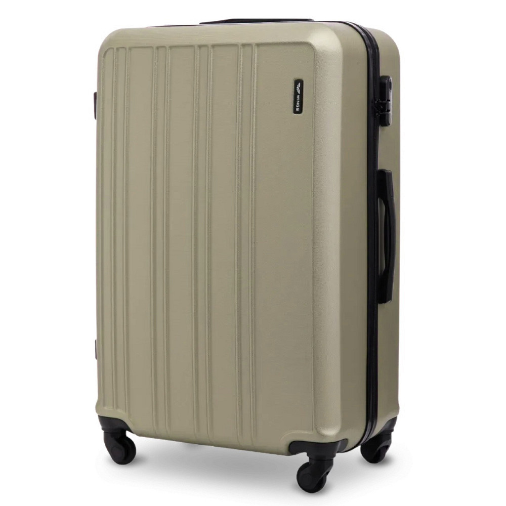 Валіза пластикова WINGS HRR01 велика 75 см шампань Київ - фото 1