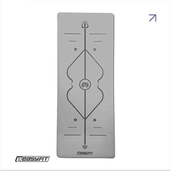 Килимок для йоги професійний EasyFit Pro каучук 5 мм Сірий Коломыя