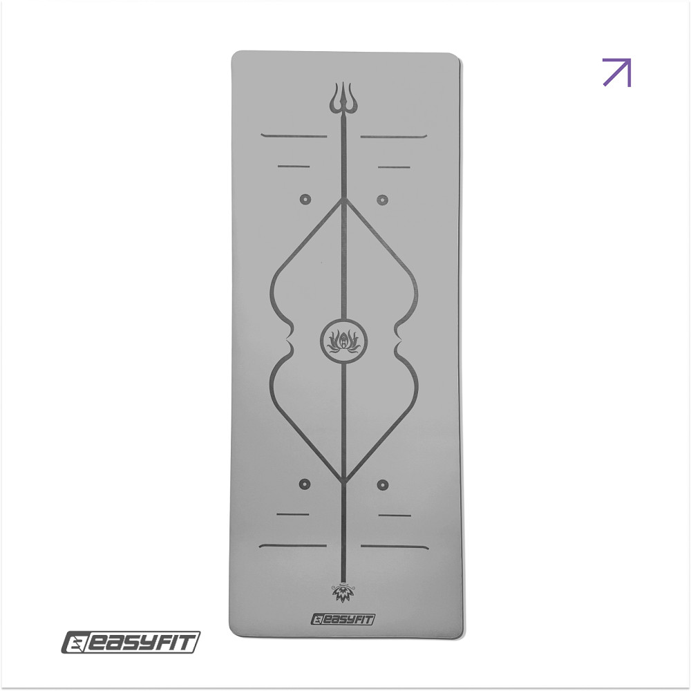 Килимок для йоги професійний EasyFit Pro каучук 5 мм Сірий Коломыя - изображение 1