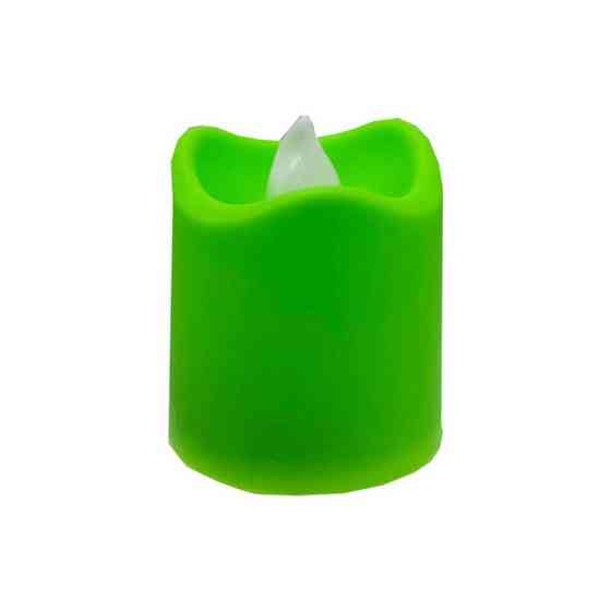 Декоративна свічка LED з полум'ям 12-67C(Green) 4 см, зелений Вінниця