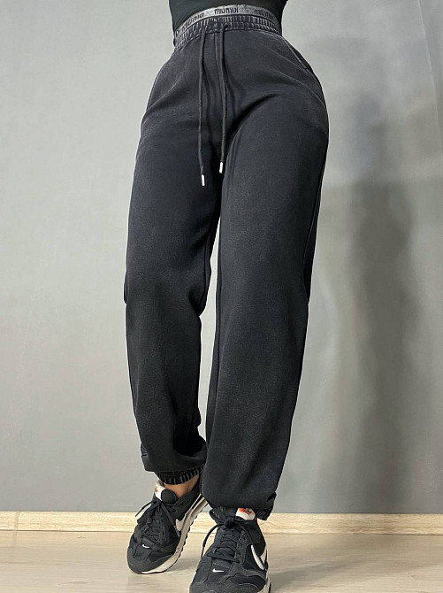 Штани жіночі Black Cyclone 602 джогери варені тай-дай чорні, чорний, S Київ - фото 5