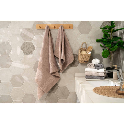 Рушник Ardesto набір махрових Lotus 2 шт 50х90 см індіго, 70х140см, 100% бавовна, беж (ART2357NS) Вінниця - фото 8