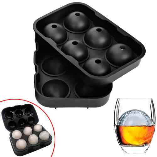 Форма силиконовая для льда Шарики, 6 ячеек 4.5см двойная Ice Ball для виски Винница