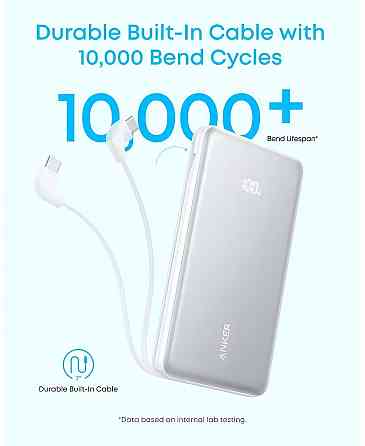 Універсальна мобільна батарея Anker Zolo 10000 mAh 22.5 W White (A110DH21) ( 16125 ) Харків