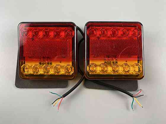 Ліхтар LED квадратний задній для причепів і вантажівок, світлодіодний ліхтар заднього ходу 10 led діодів Мукачево