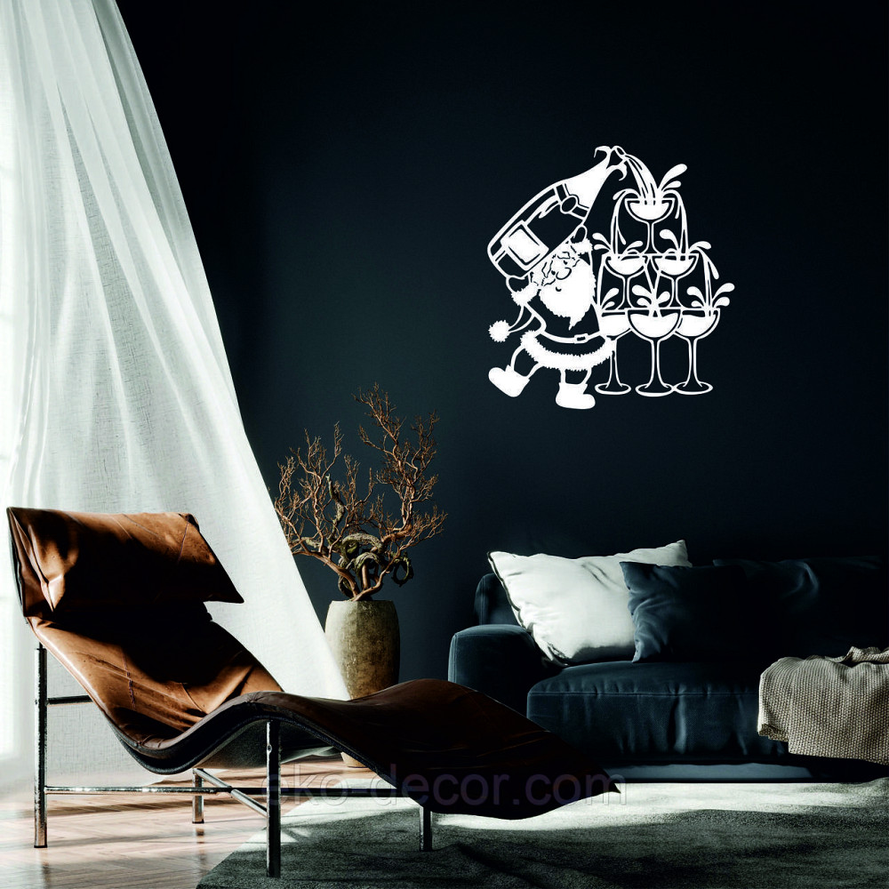 Декоративное настенное Панно «Дед Мороз», Декор на стену 90*84 см Киев - изображение 4