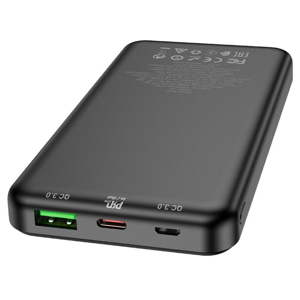 Зовнішній акумулятор HOCO J87 Tacker PD20W+QC3.0 power bank(10000mAh) Black Київ - фото 3