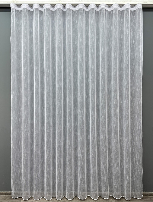 Тюль жакард "Дощик", колір білий 1495т Київ - фото 7