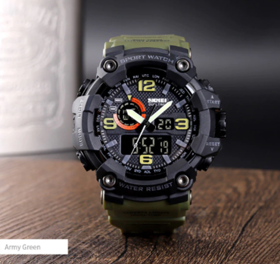 Годинники наручні SKMEI 1520AG, Армійський зелений, 9762 Дніпро