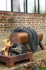 Гриль Manahee Design Zestaw 2 Metalowych Palenisk Rustykalnych Pomarańczowy 70X70X24,5cm Київ - фото 1