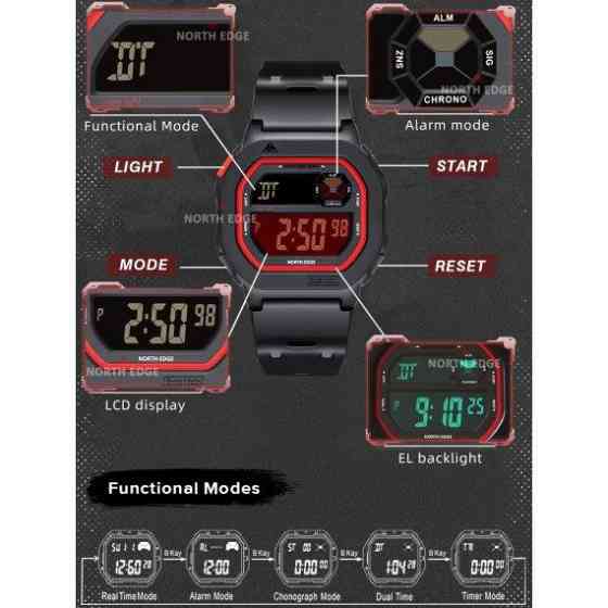 Часы мужские водостойкие North Edge X1 5BAR Винница