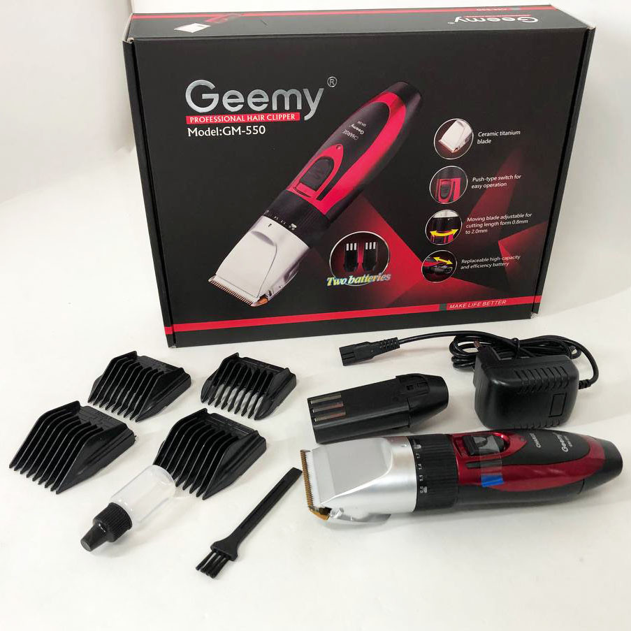 Машинка для стрижки акумуляторна GEMEI GM-550, Універсальні машинки для стрижки волосся CW-37 Львів - фото 1