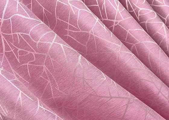 Комплект коротких штор VR-Textil Жакард Савана № 519ш Рожевий 130х170 см 2 шт (35-0419) Київ