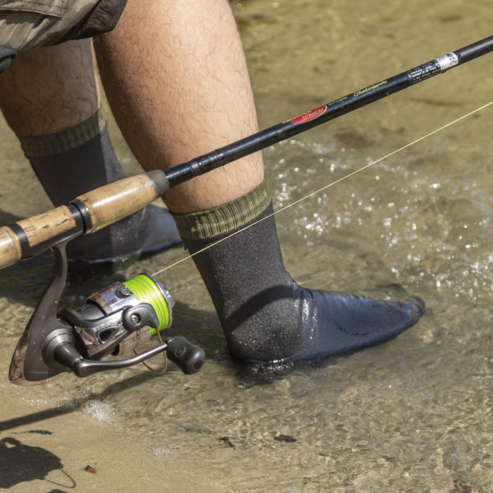 Носки водонепроницаемые Dexshell Thermlite, pp S, с зеленой полоской Ровно - изображение 6