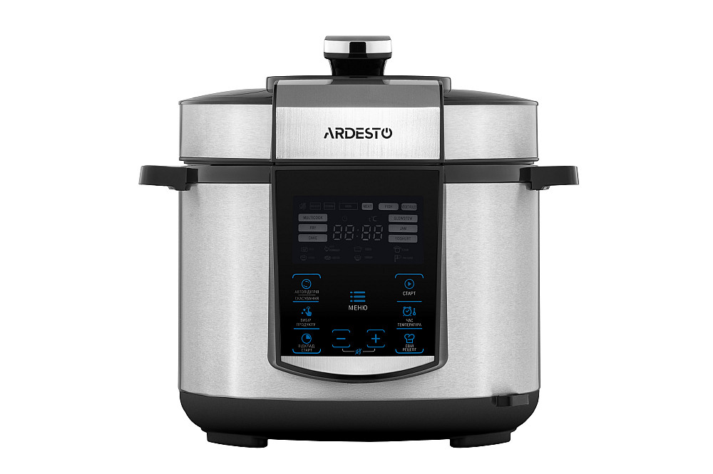 Мультиварка-скороварка ARDESTO, 900Вт, чаша-5л, електронне керув., книга рецептів, метал/пластик, сірий Киев - изображение 2