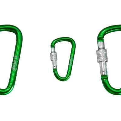 Карабін туристичний Tramp Набір 10 шт з муфтою 7 cм Green (UTRA-302-green) Вінниця