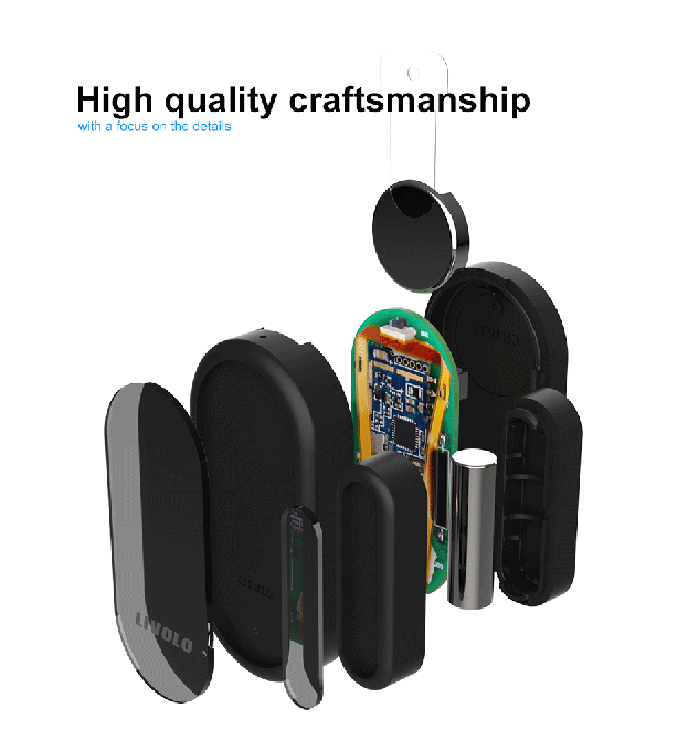 Бездротовий датчик відкриття дверей/вікон ZigBee Livolo чорний (VL-XM001) Коломыя - изображение 2