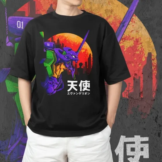 Футболка чоловіча з  принтом Evangalion Ева 01 Розмір 48 Дніпро