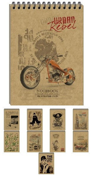 Блокнот A6/80 арк."Графіка" # верхня спіраль, перфорація, KRAFT, KF6180K, шт Київ - фото 1