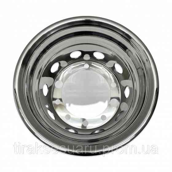 Колпак двойного колеса 22.5 задний с 10-мя отверстиями (нержавейка) Колпаки на колеса 22.5 Луцк