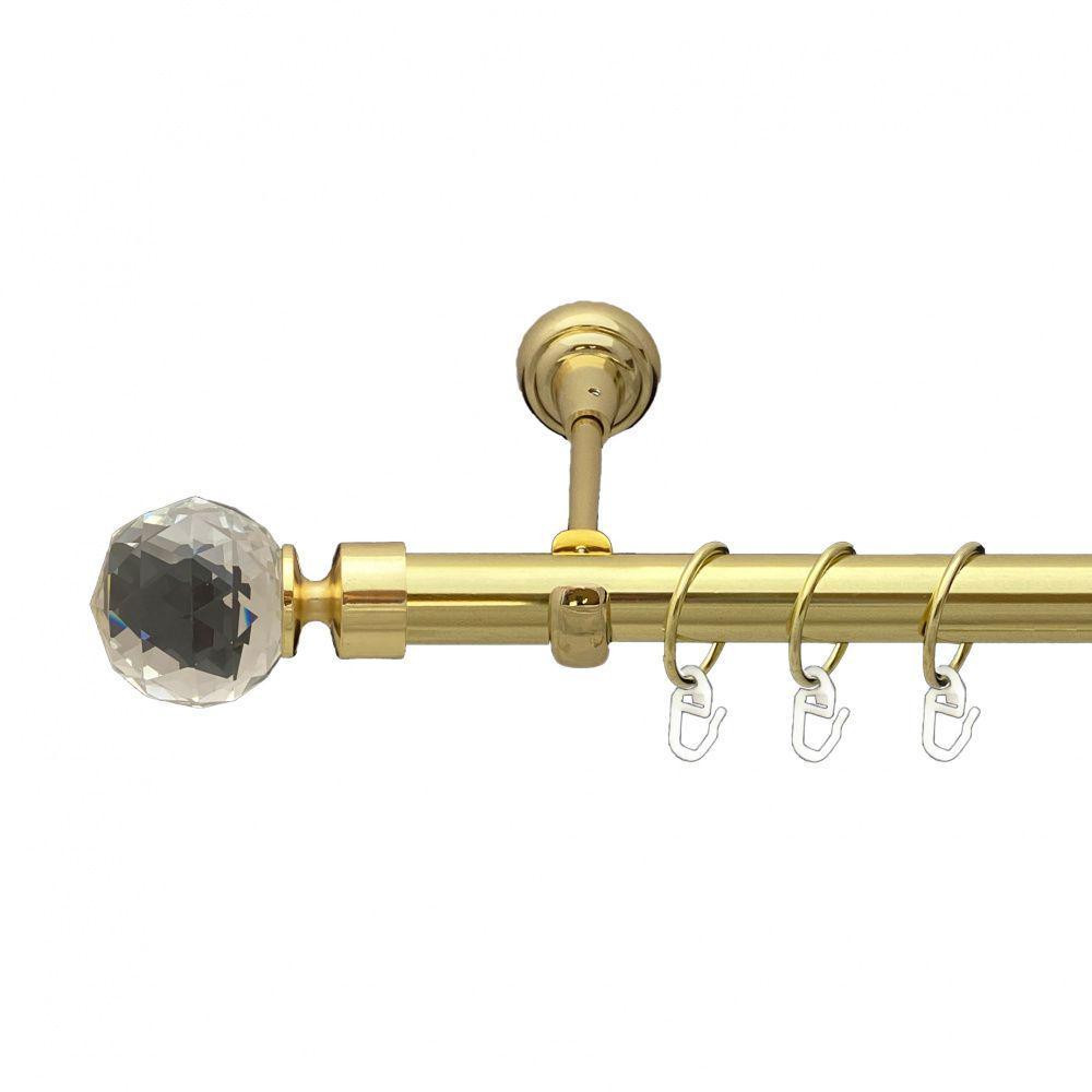 Карниз Orvit Люміера металевий однорядний відкритий Золото 25 мм 240 см (00-00012692) Львів - фото 1