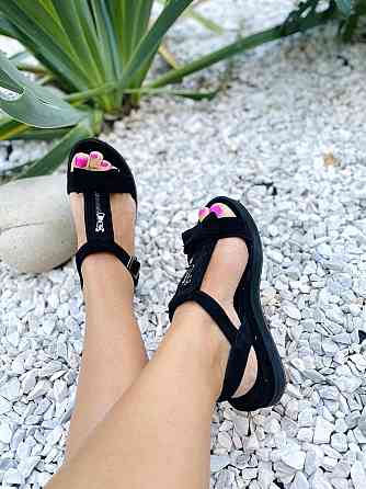 Olli Босоніжки жіночі OLLI Л-1-21747 чорні (літо замша натуральна) Коломыя